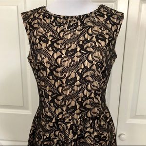 Tahari Lace Dress with Crystal Embellishments